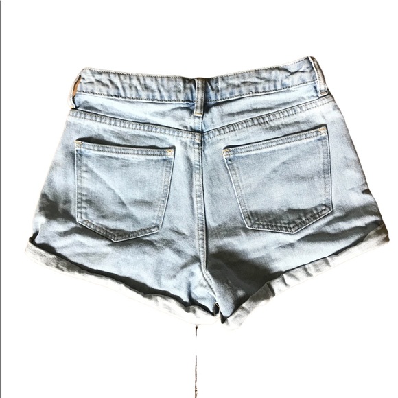 PACSUN rolled denim shorts 25 - Picture 4 of 4